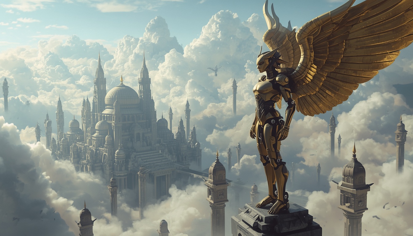 Glasswind Reverie review still: sky-temples drifting above a painted sea of cloud
